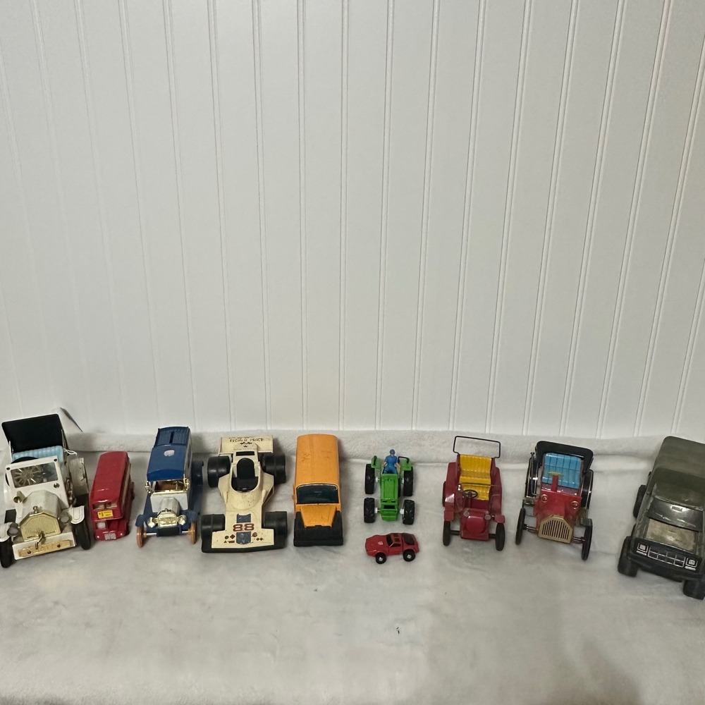 Buddy L Fisher Price Toy Vehicle Lot Bank Multicolor Good Vintage Diecast Japan